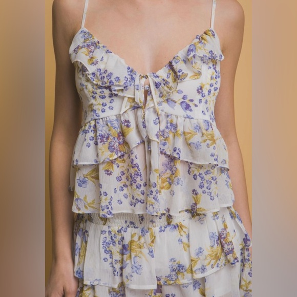 Floral Ruffle Top - Picture 5 of 5